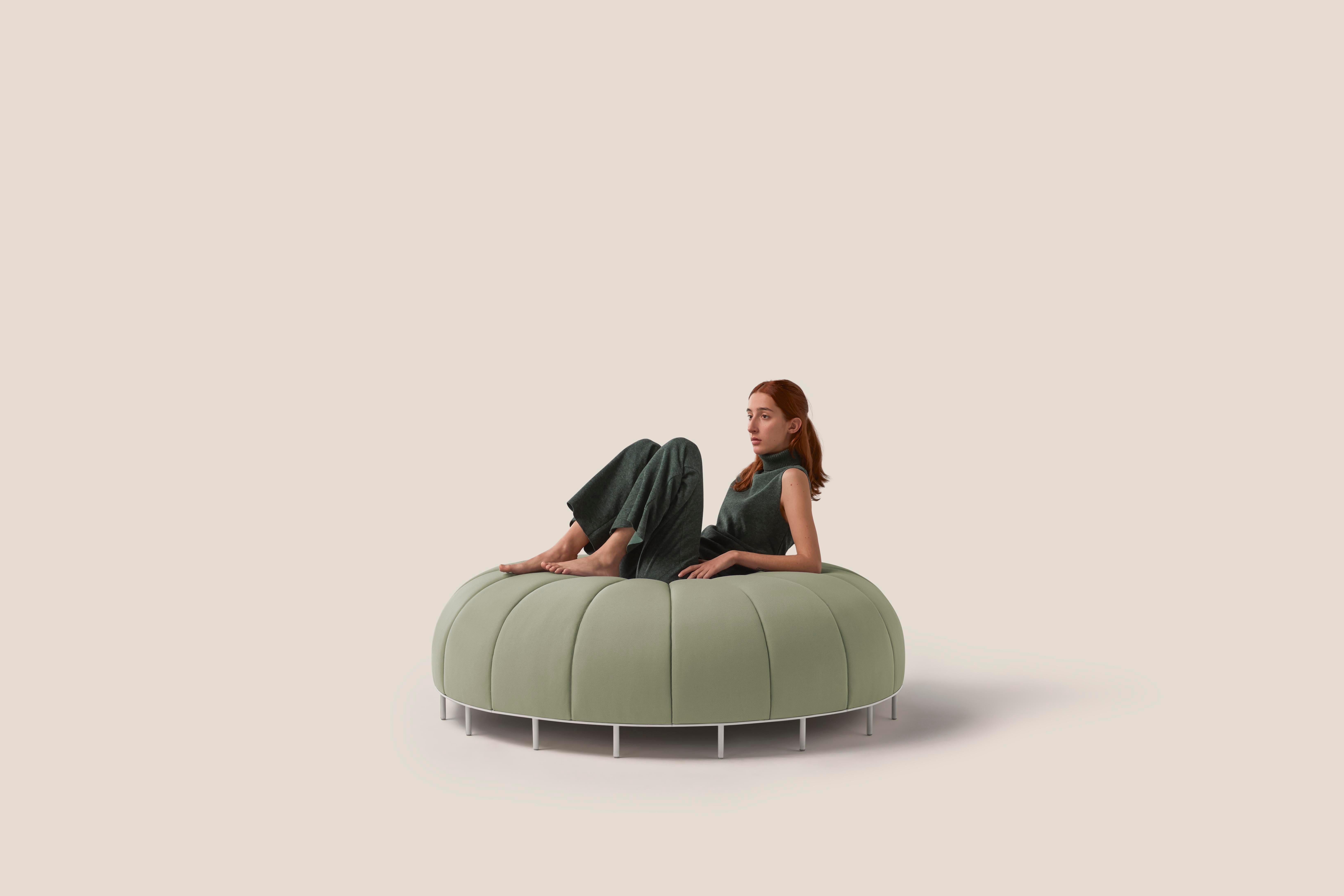 Iron Curved Module 22.5° Worm Bench by Pepe Albargues For Sale