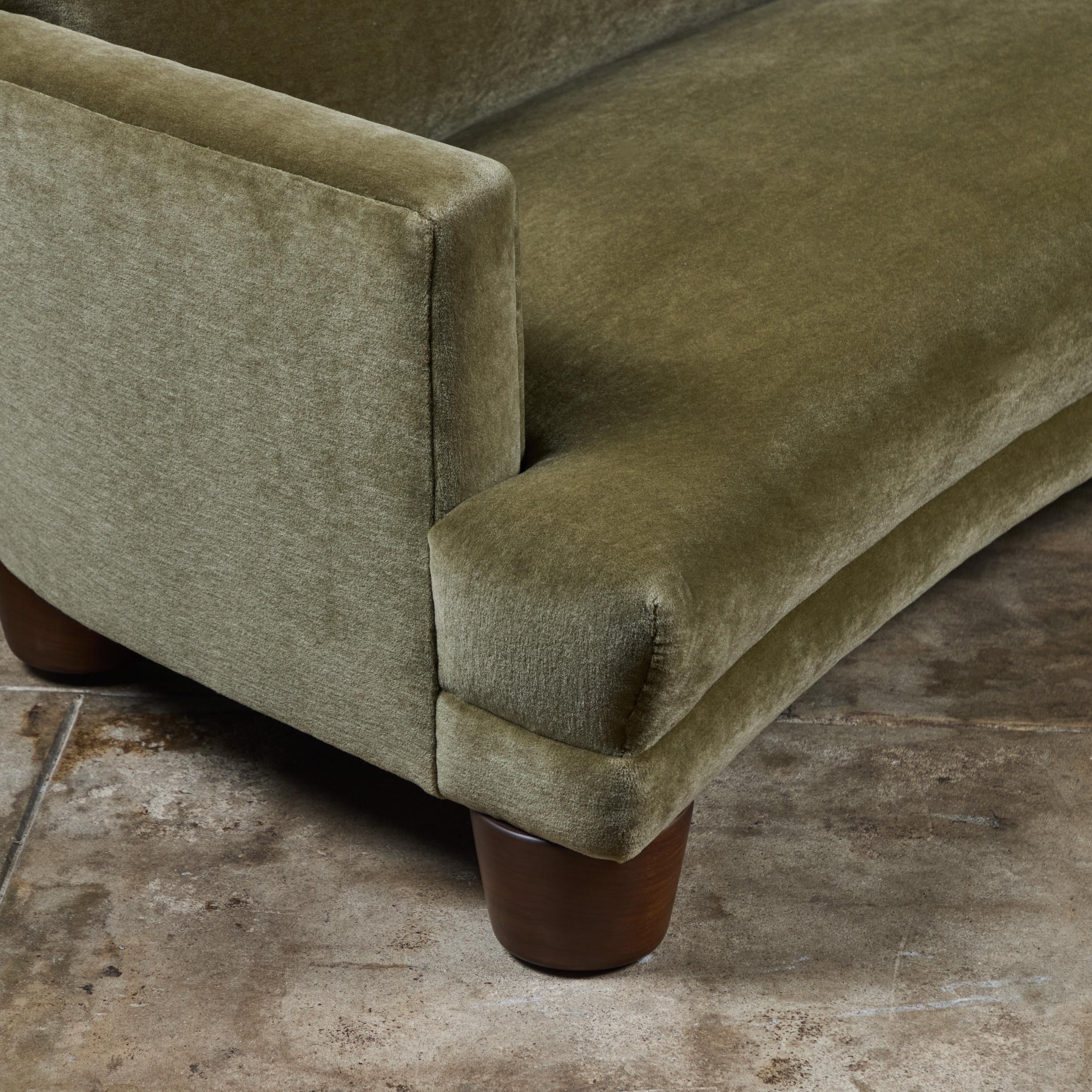Curved Mohair Velvet Sofa 7