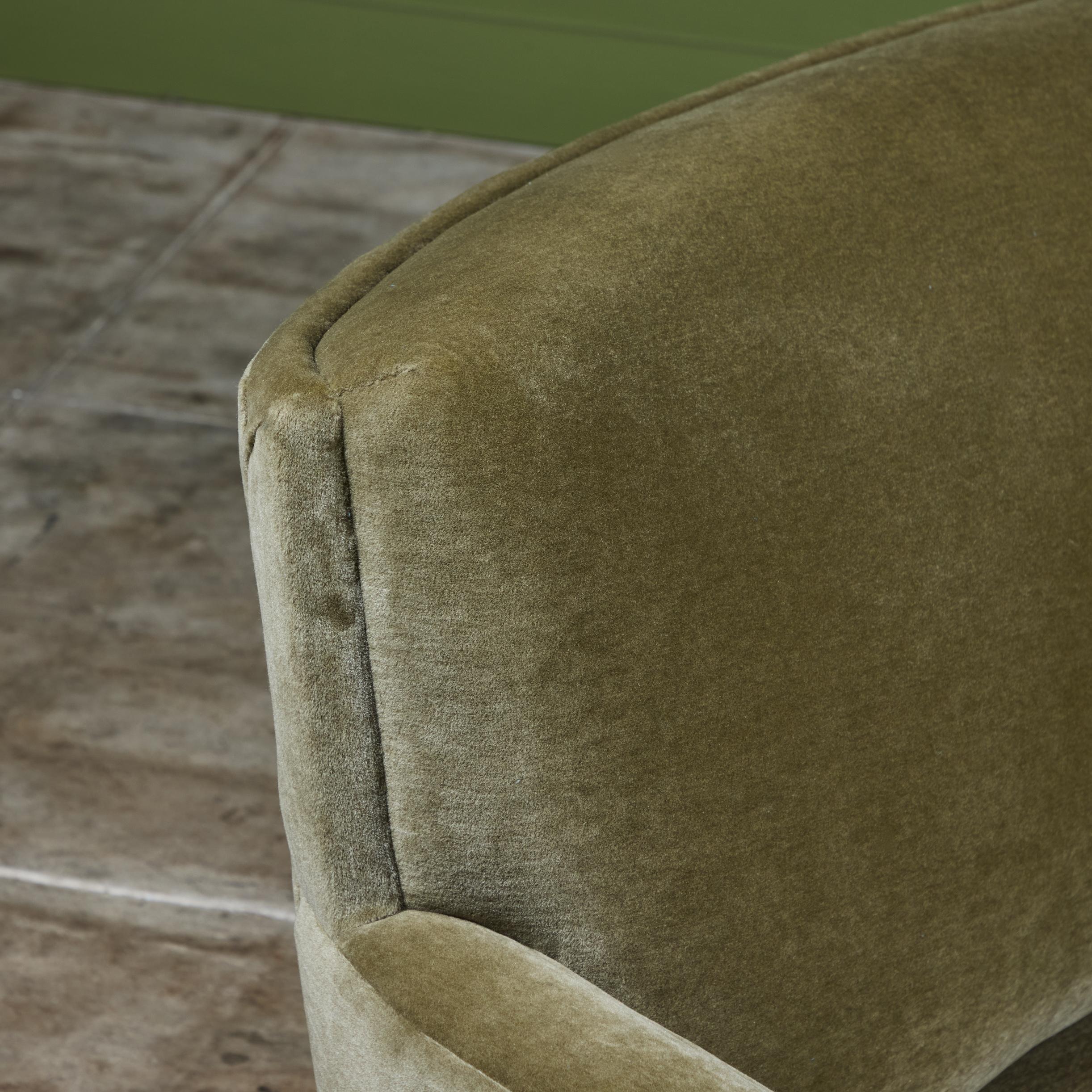 Curved Mohair Velvet Sofa 8