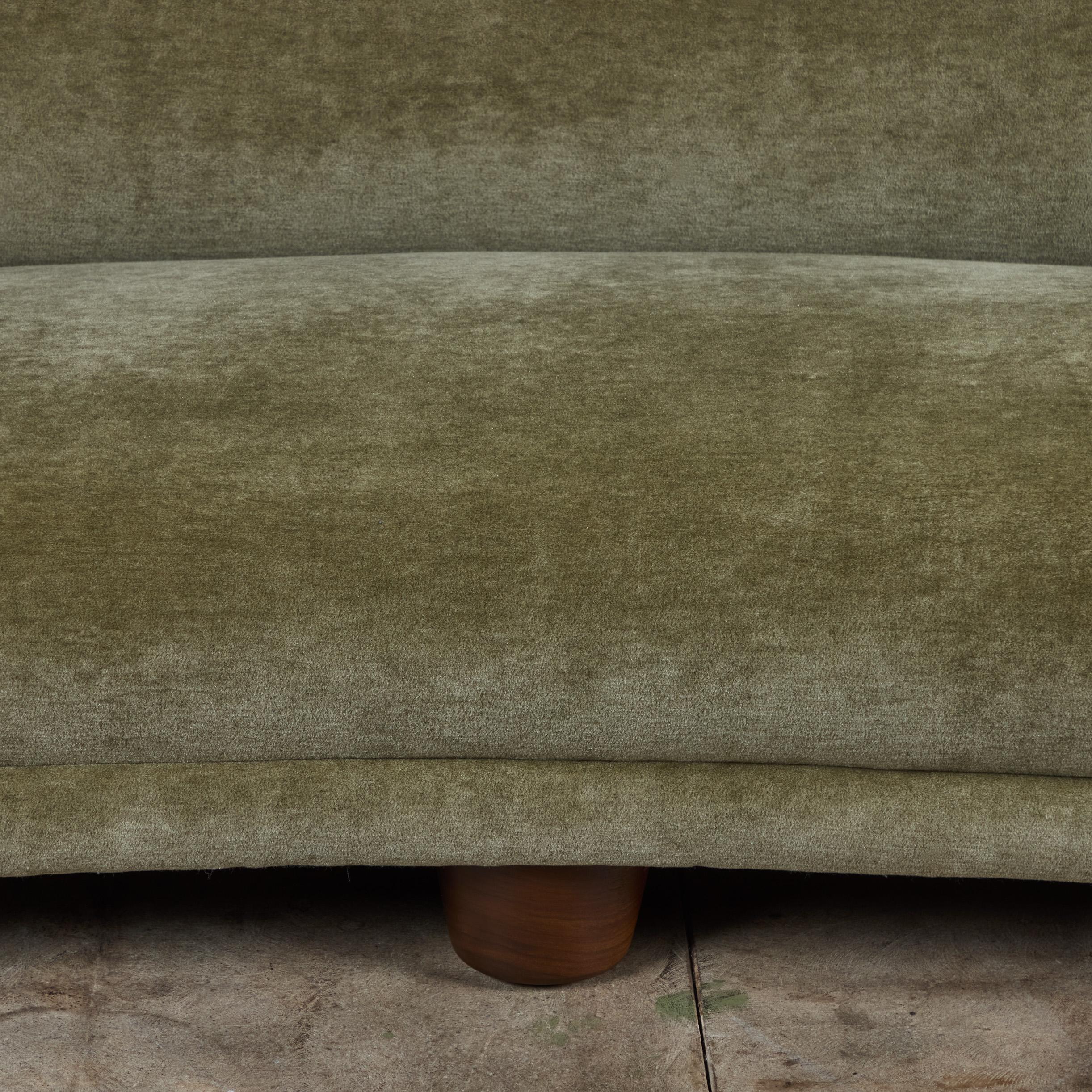 Curved Mohair Velvet Sofa 9