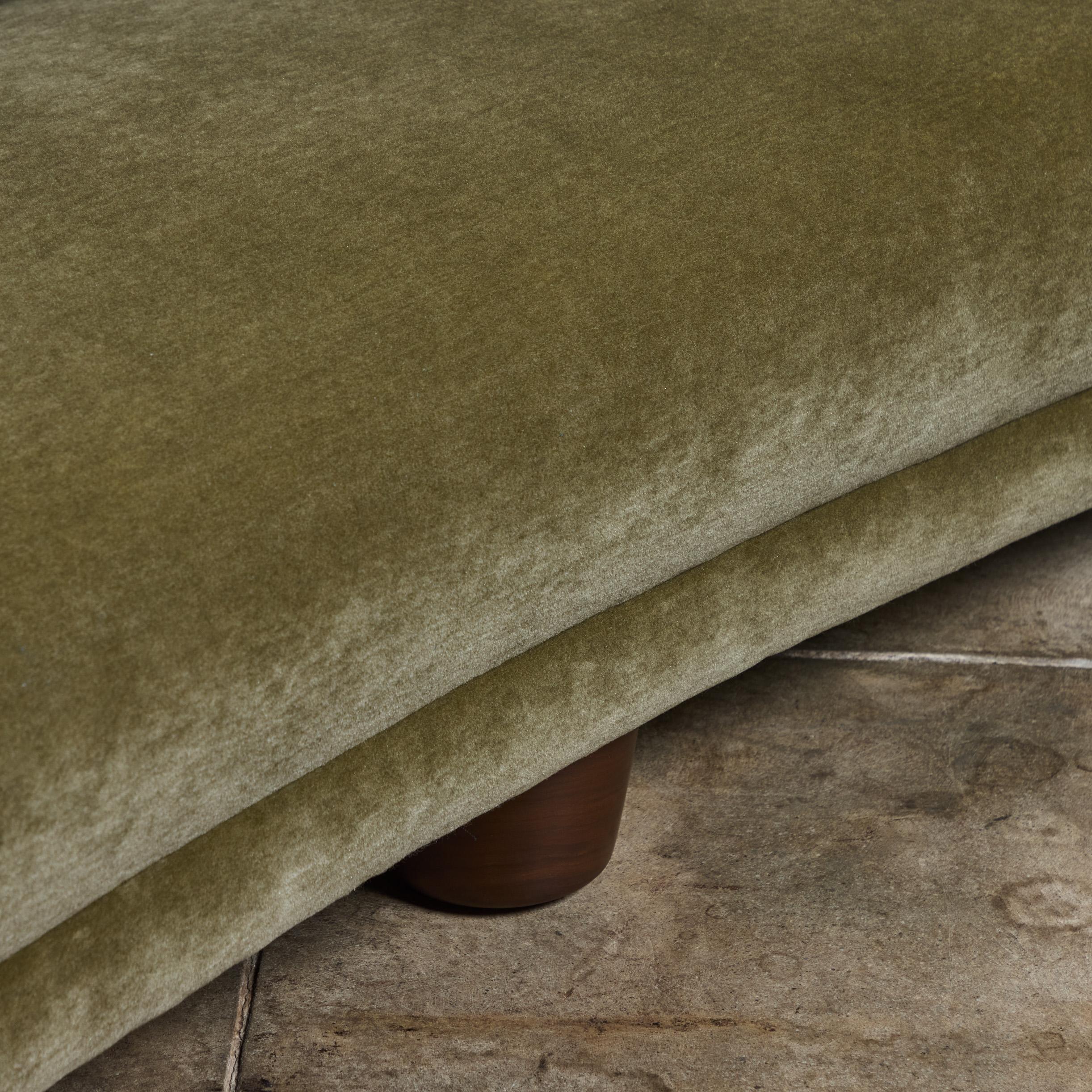 Curved Mohair Velvet Sofa 10