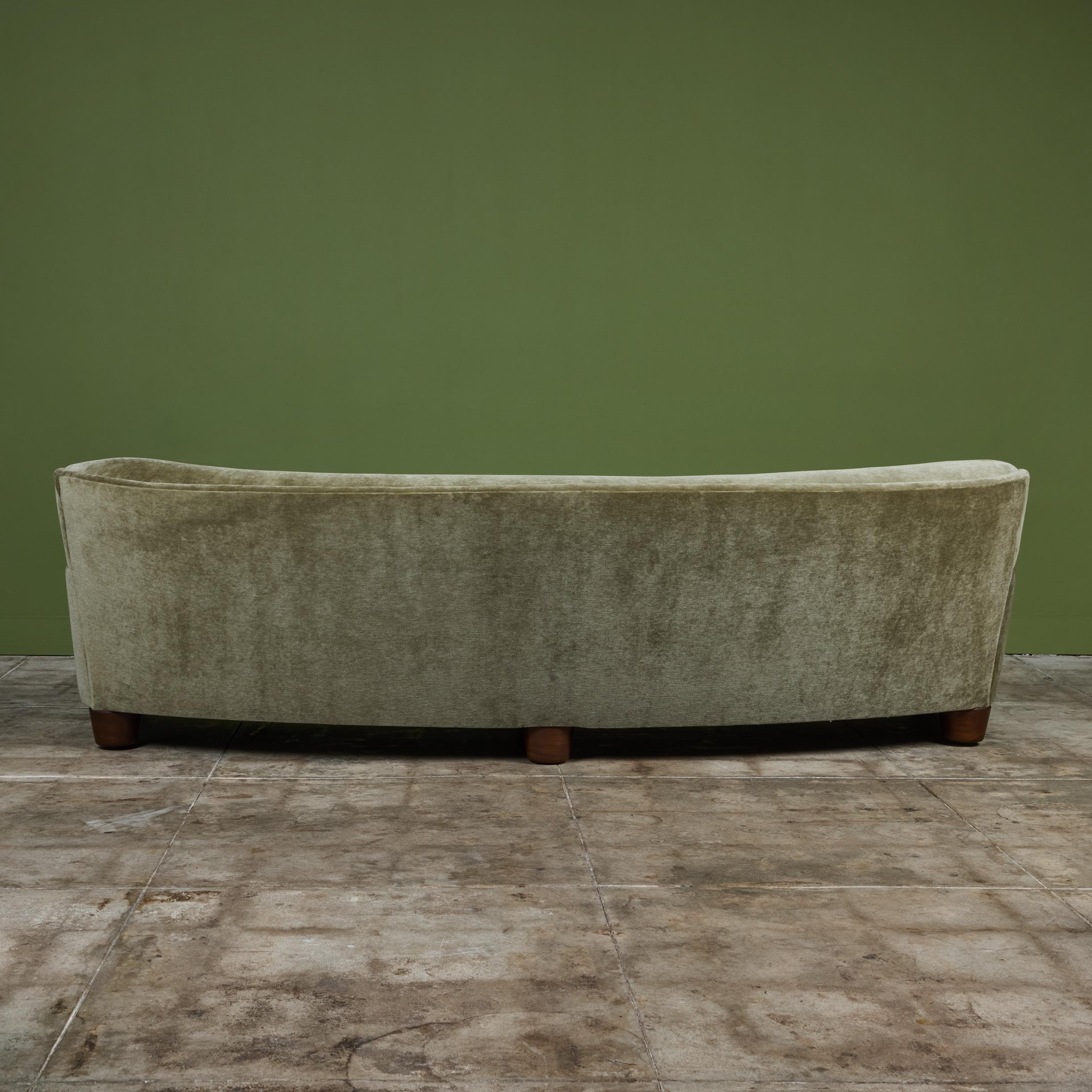 Curved Mohair Velvet Sofa 3