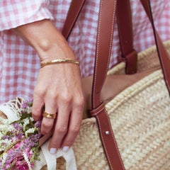 Bracciale Nomade curvo in oro vermeil 18ct