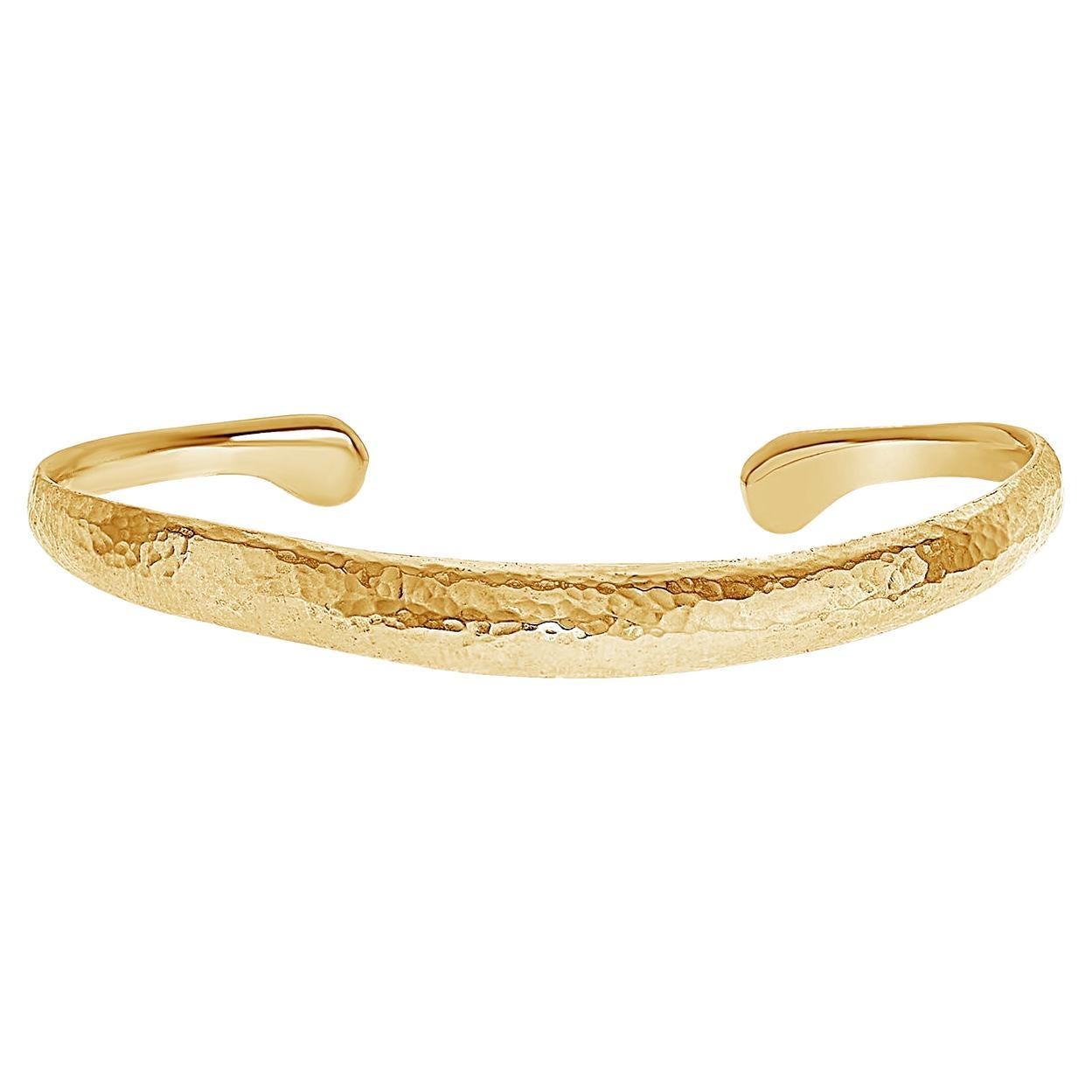 Curved Nomad Cuff Bangle In 18ct Gold Vermeil