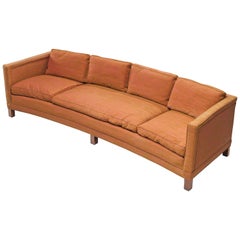 Geschwungenes orangefarbenes sofa by Dunbar