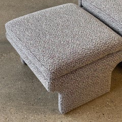 Chaise longue postmoderne incurvée + Ottoman