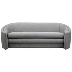Curved Regency Mid-Century Modern Sofa