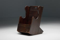 Curved Children's Rocking Chair, France, 19th Century