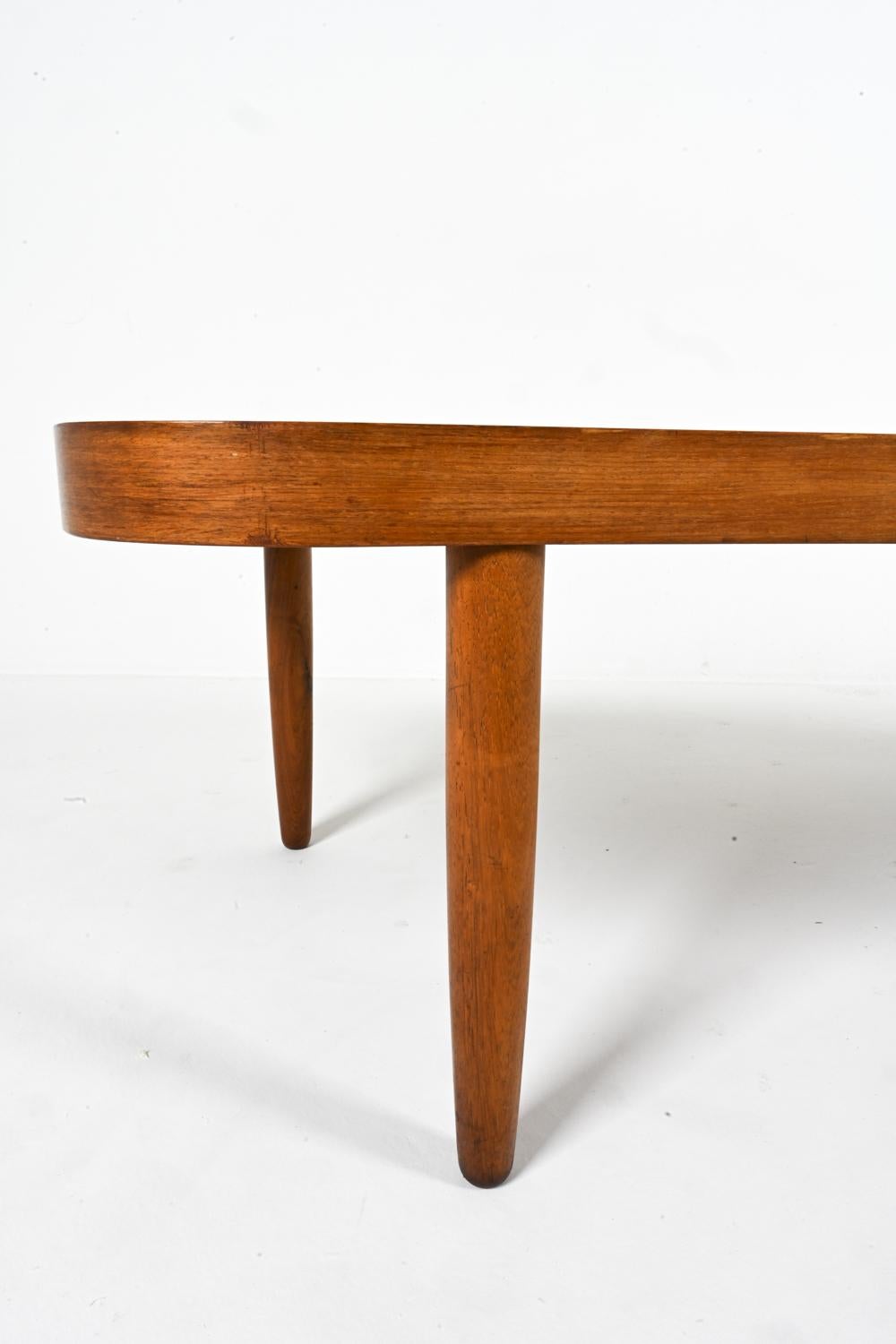 Curved Rosewood Coffee Table, Denmark 1960s 8