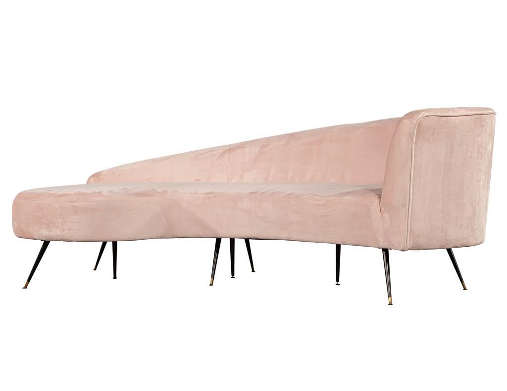 Curved Sculpted Sofa Settee in the Style of Zanuso 3