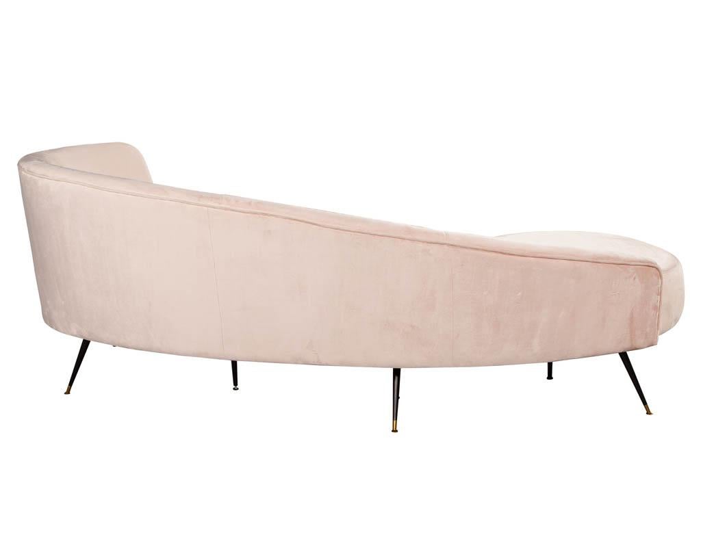 Late 20th Century Curved Sculpted Sofa Settee in the Style of Zanuso