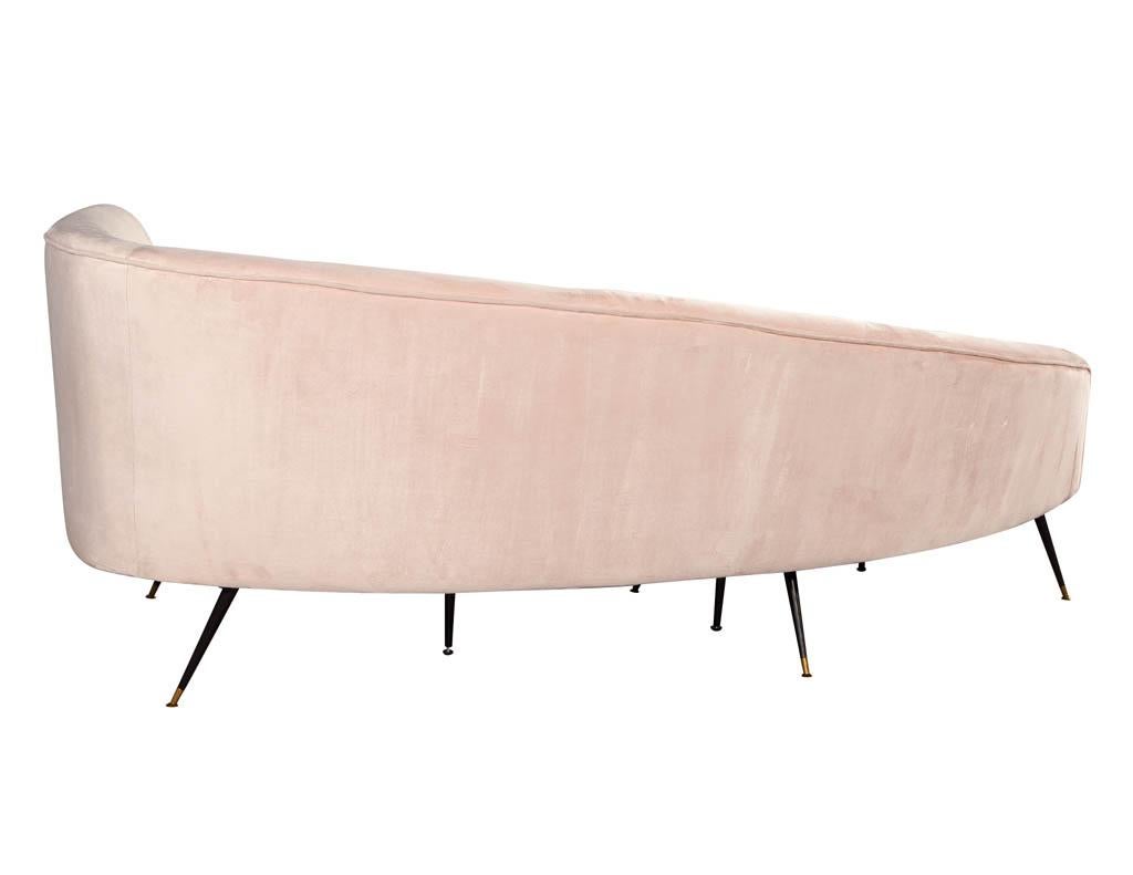 Metal Curved Sculpted Sofa Settee in the Style of Zanuso