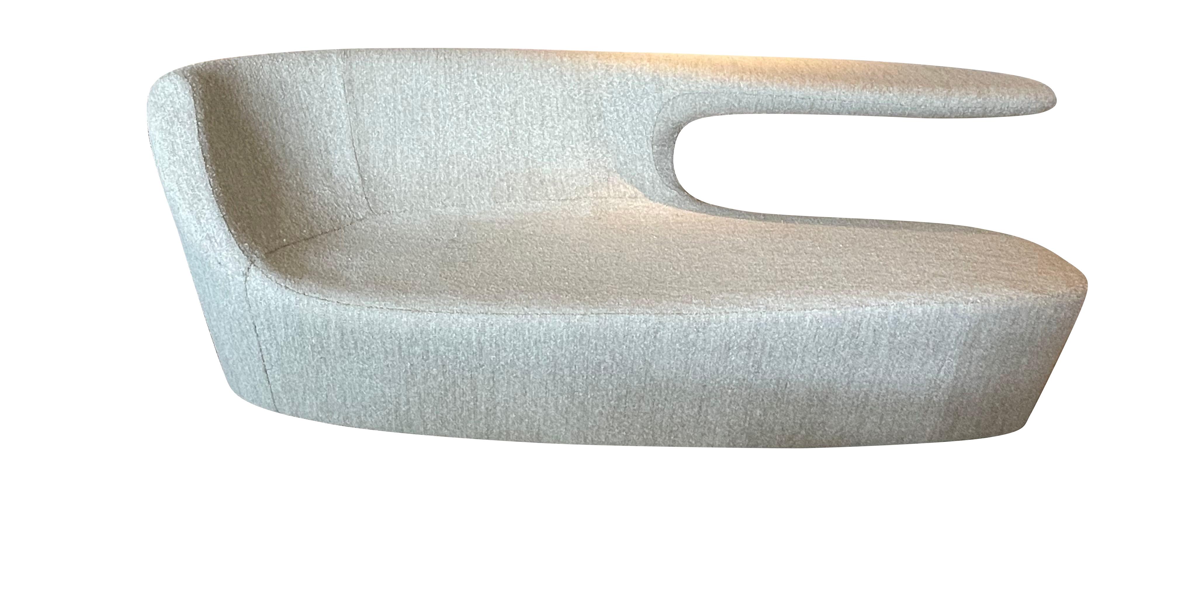 Late 20th Century Curved Sculptural Sofa, Spanish, 1980s For Sale