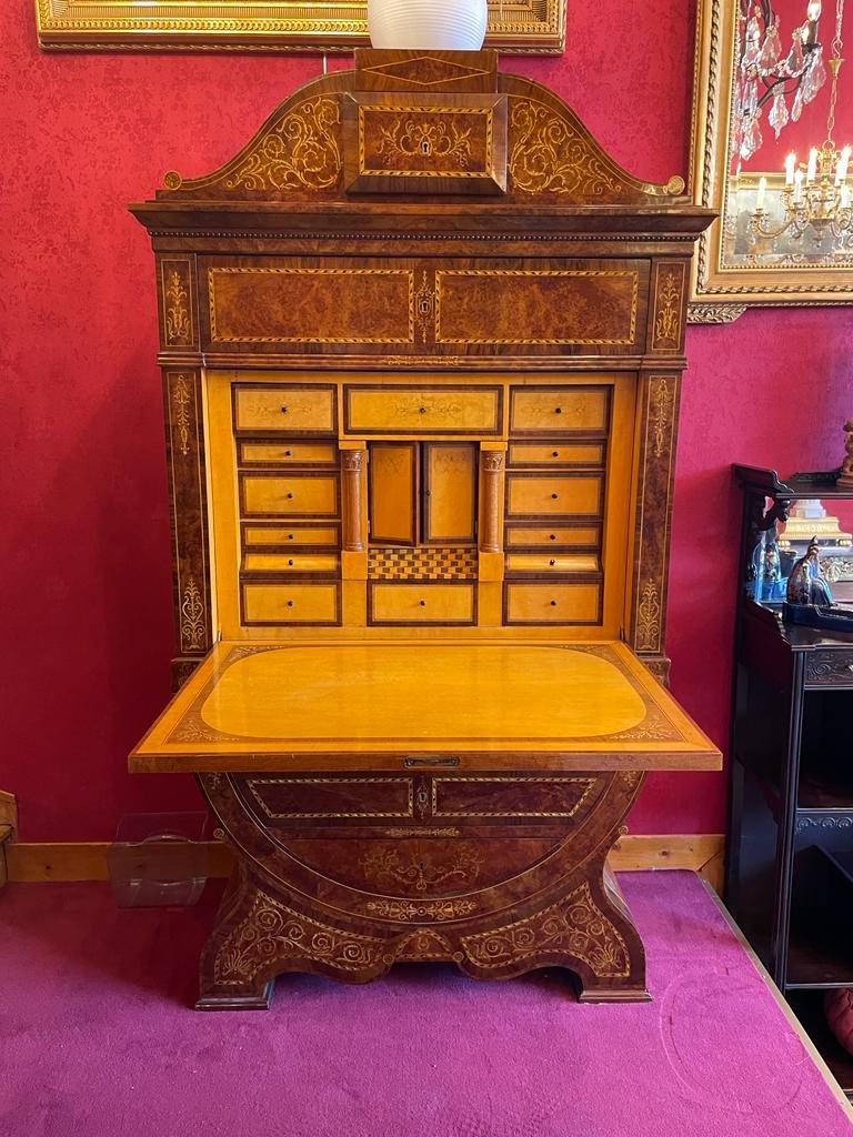 Curved Secretary, Rosewood and Lemon Tree, circa 1835-1840, Biedermeier ...