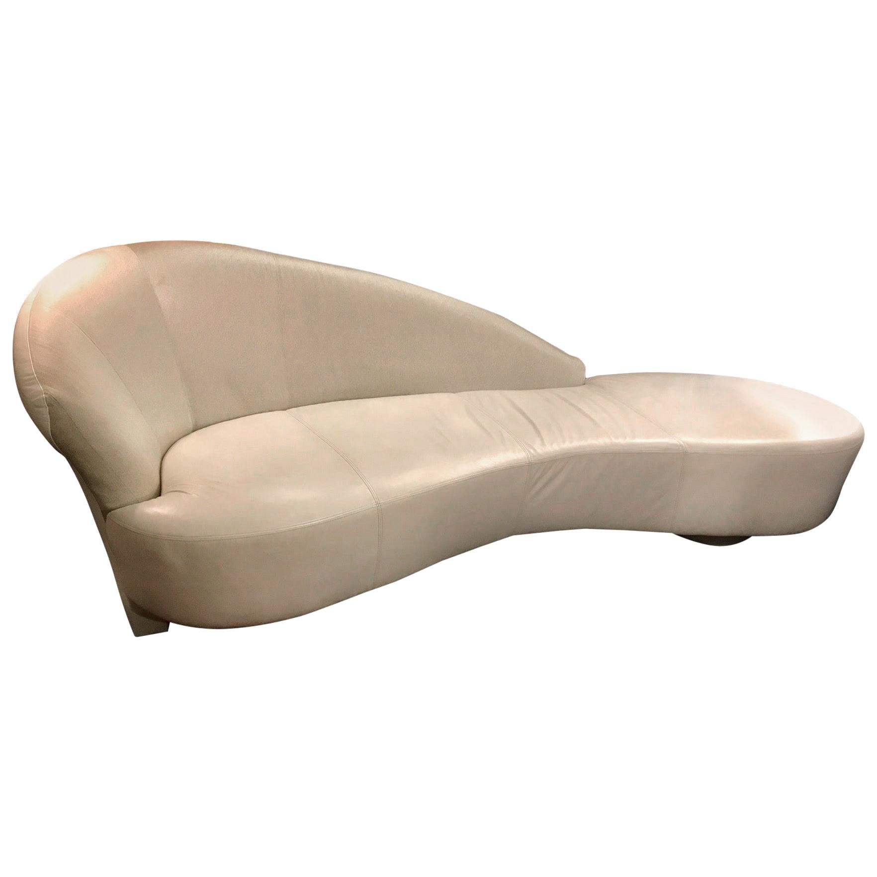 Curved Serpentine Cloud Sofa Mid-Century Modern For Sale