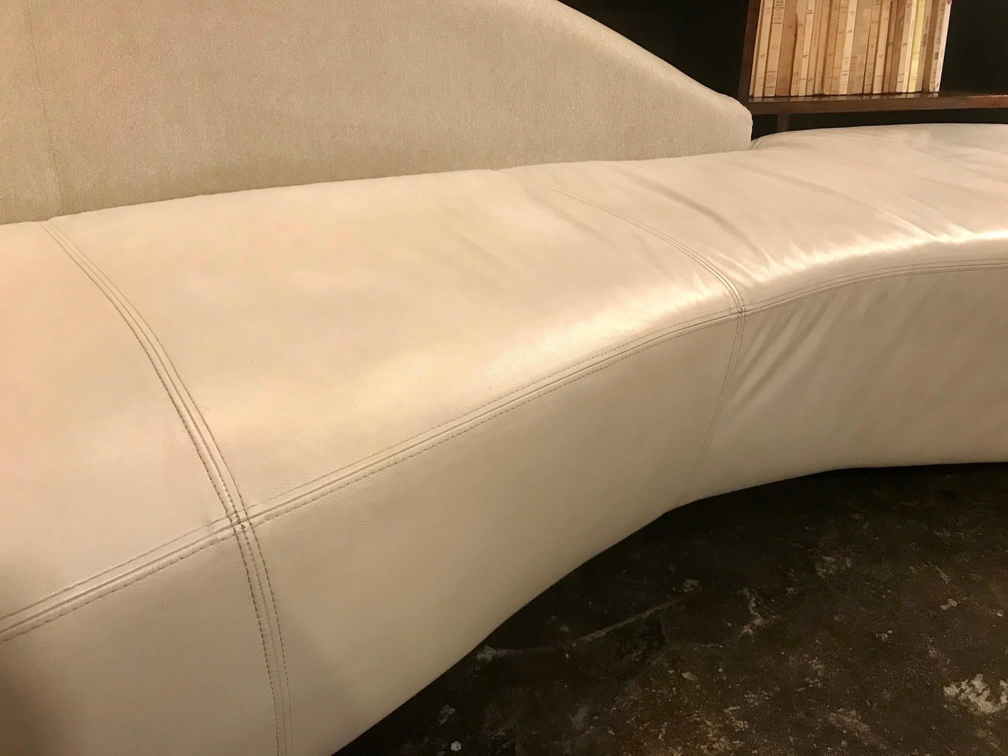 Curved Serpentine Cloud Sofa Mid-Century Modern For Sale 2