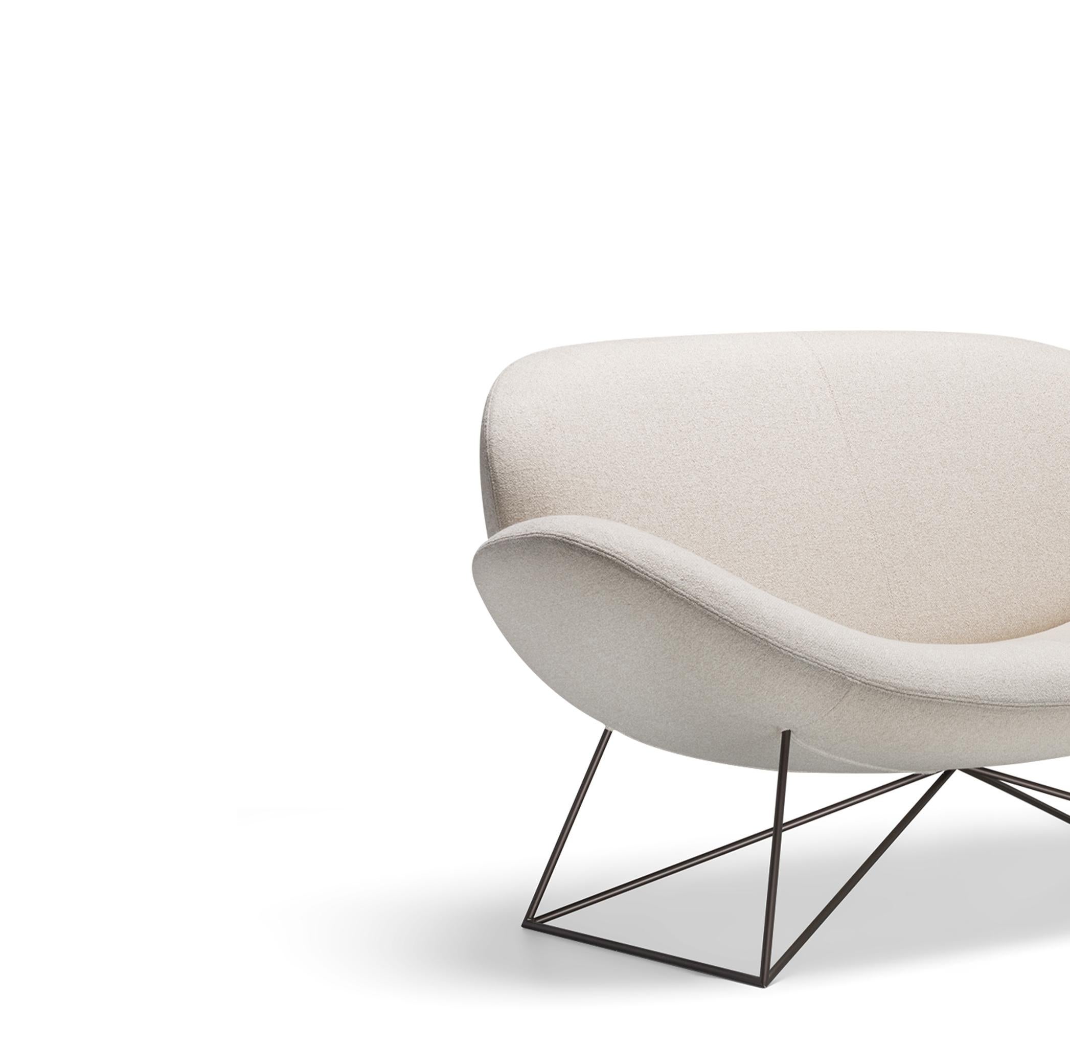 Metal Heritage design fabric Loveseat Molteni&C by Gio Ponti - D.157.6 For Sale