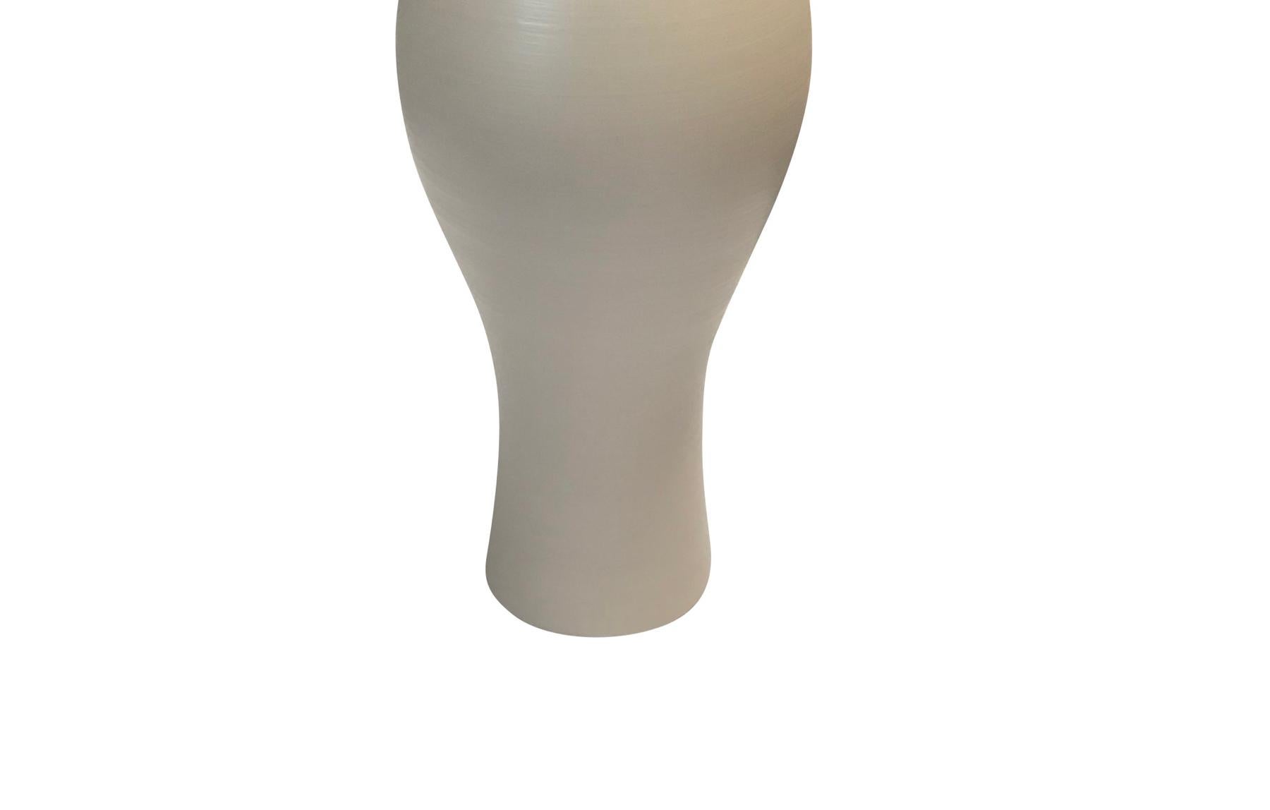 Italian Curved Shape Fine Ceramic Extra Large Vase, Italy, Contemporary