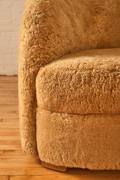 Curved Shearling Sofa