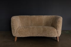 Curved Sheepskin Sofa