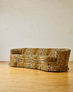 Curved Leopard Sofa