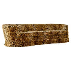 Curved Leopard Sofa
