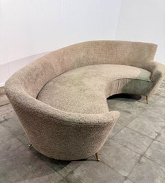 Curved Sofa, attributed to Federico Munari, Italy, 1960s