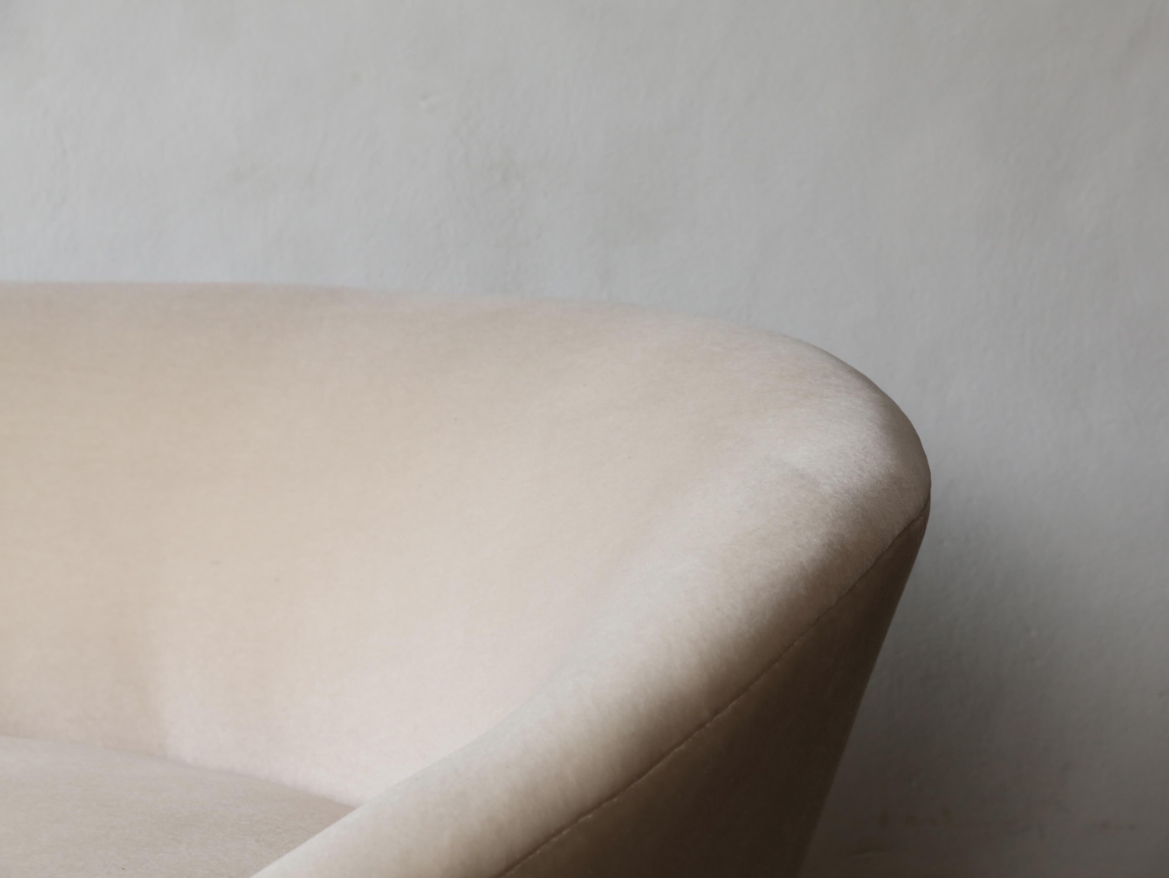 Fabric Curved Sofa Attributed to Federico Munari, Italy, 1950s For Sale