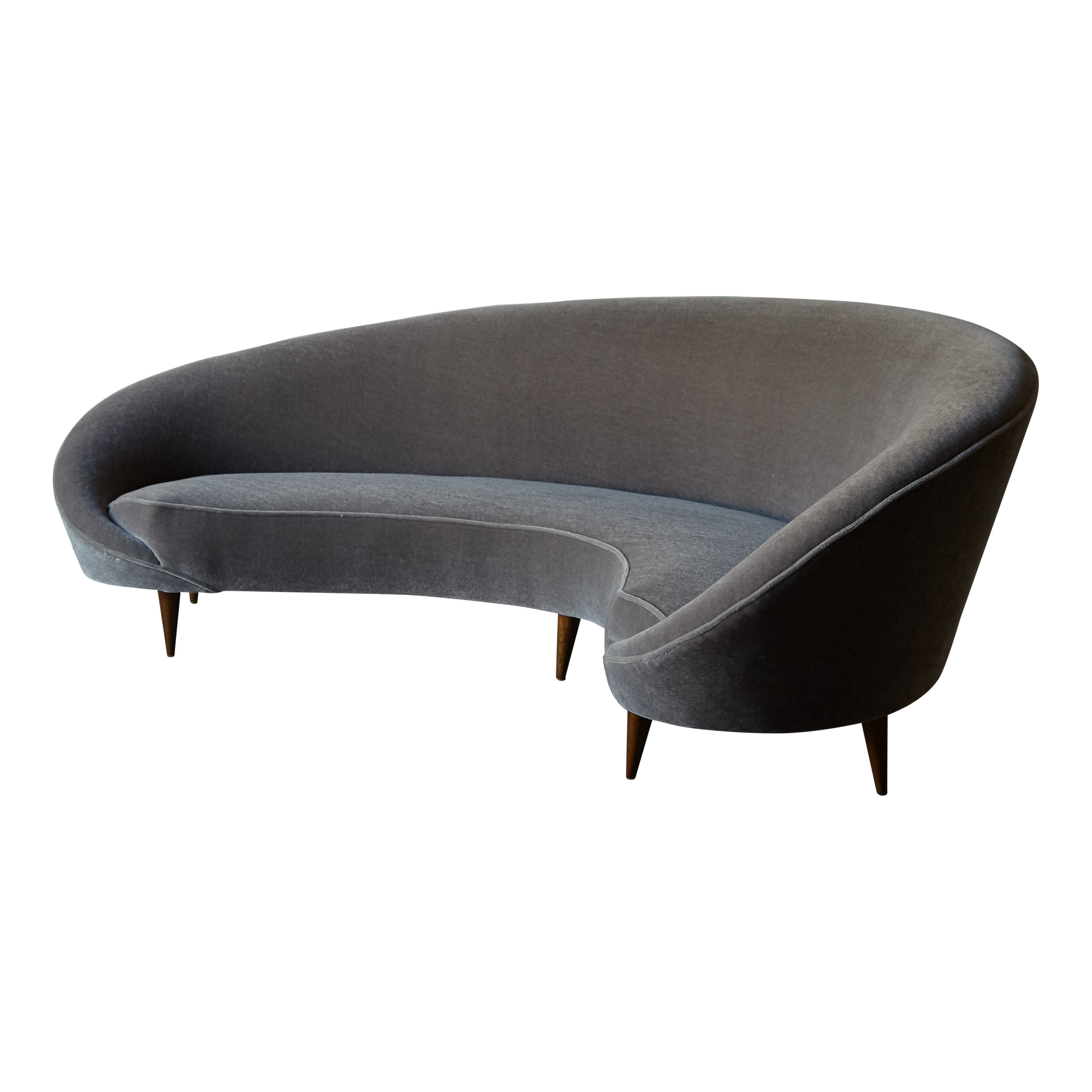 Curved Sofa Attributed to Ico Parisi / Federico Munari, Italy, 1950s