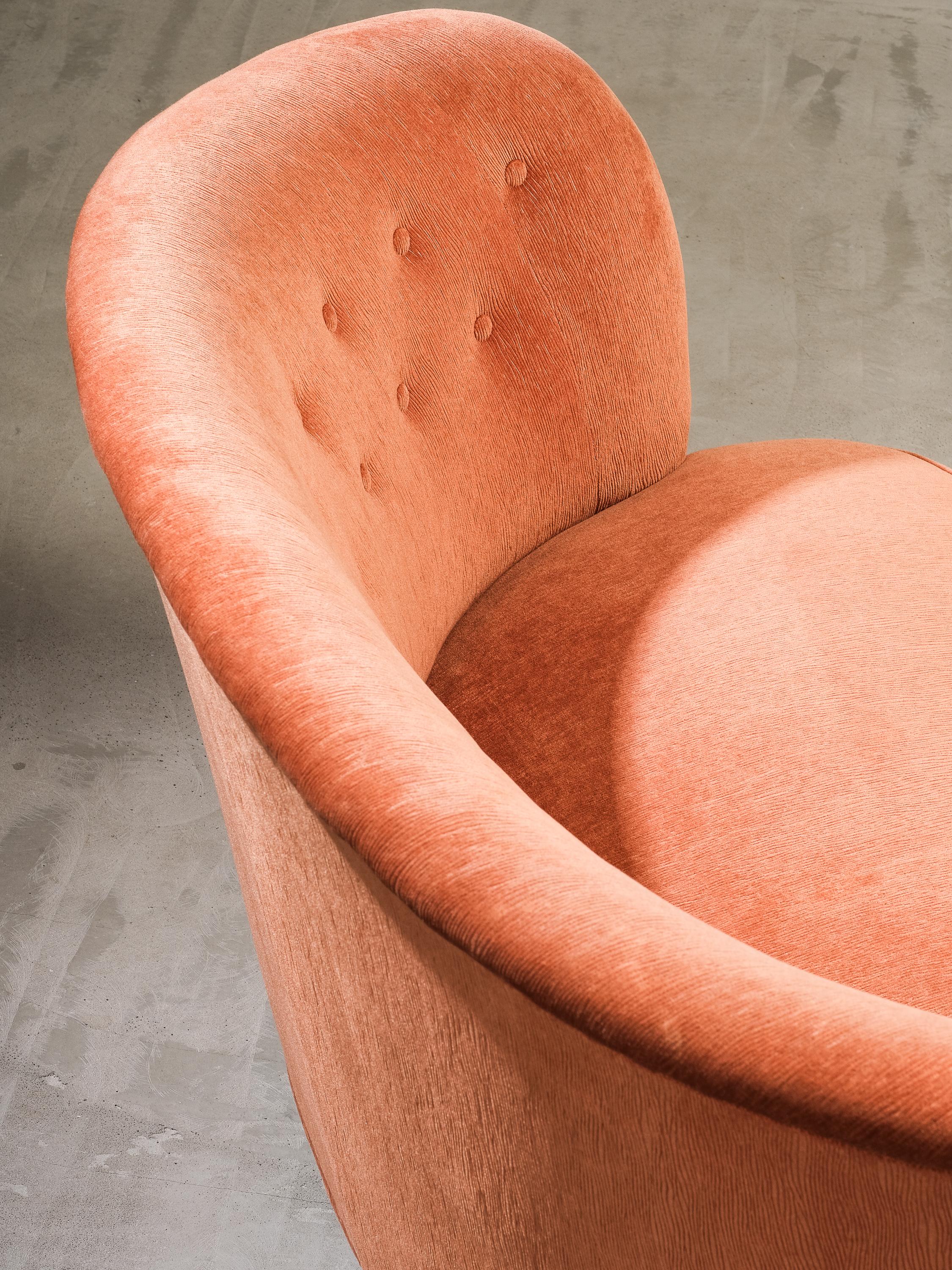 Curved Sofa by Carl-Johan Boman for Boman Oy, Finland, 1940s For Sale 12
