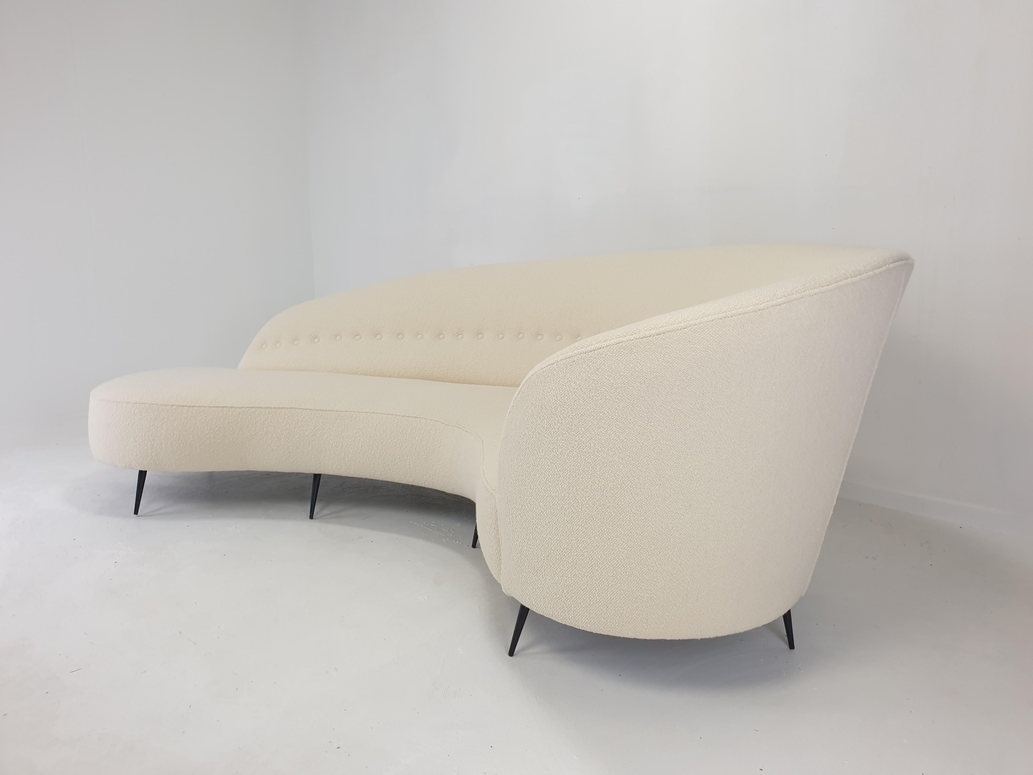 Curved Sofa by Frederico Munari Italy, 1960's For Sale 2