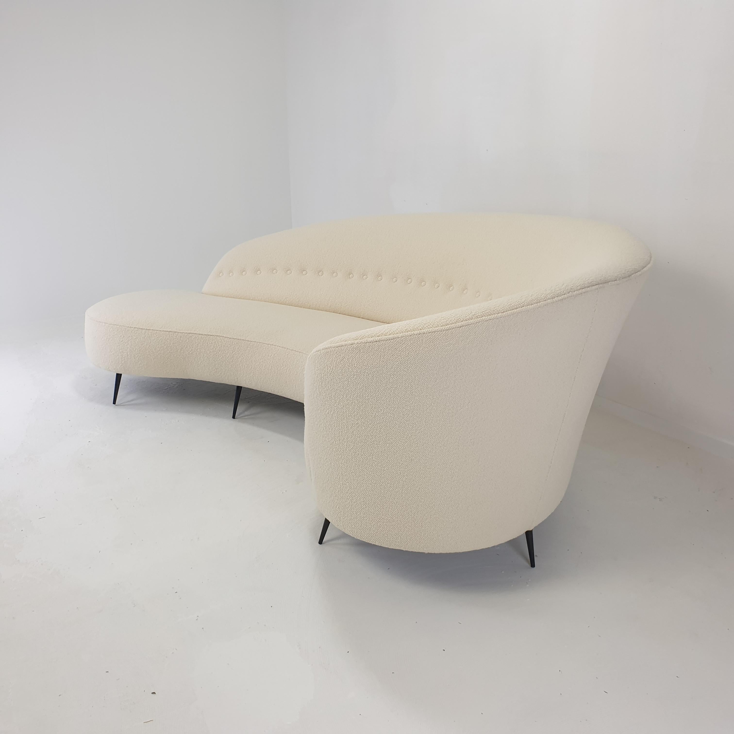 Curved Sofa by Frederico Munari Italy, 1960's For Sale 6
