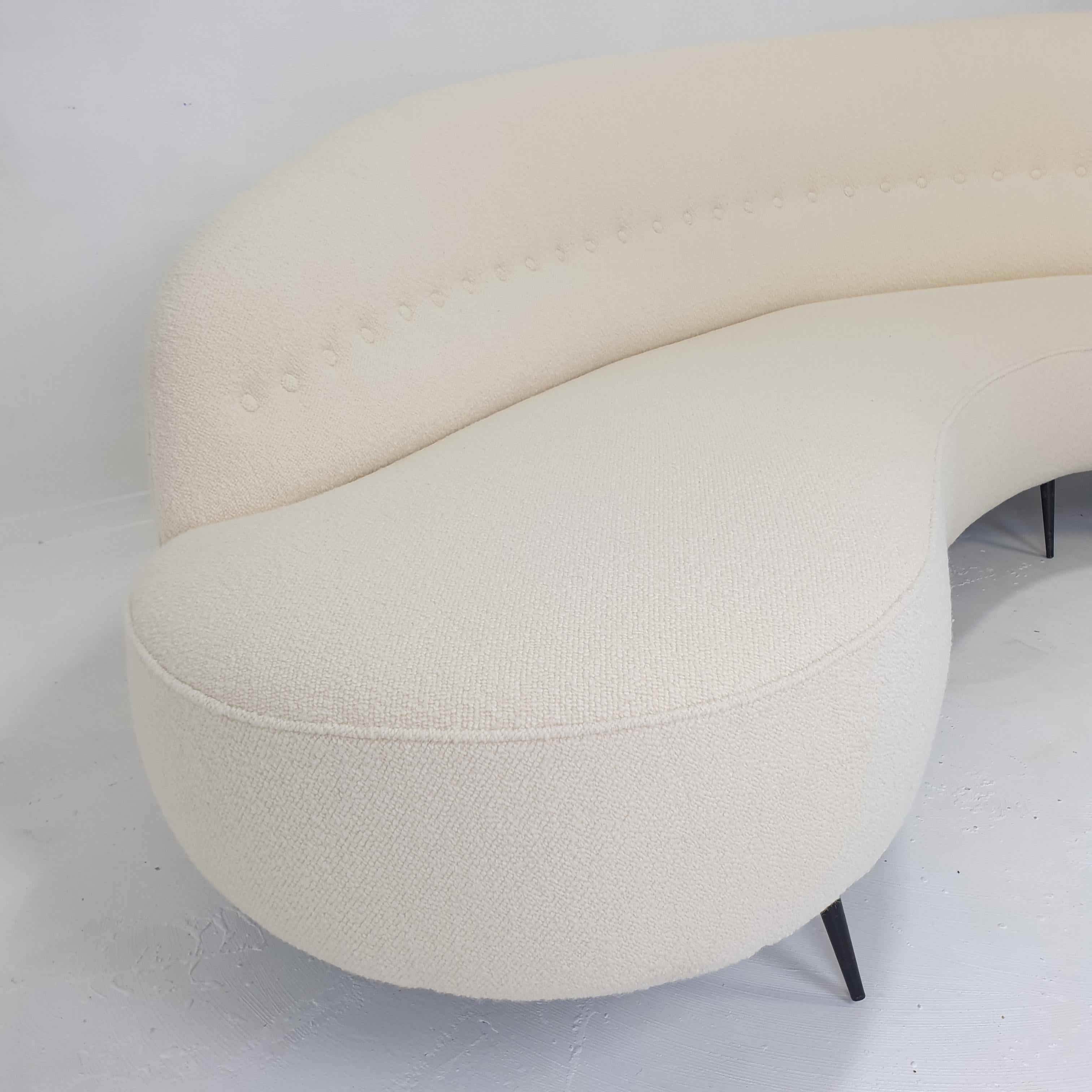 Curved Sofa by Frederico Munari Italy, 1960's For Sale 8