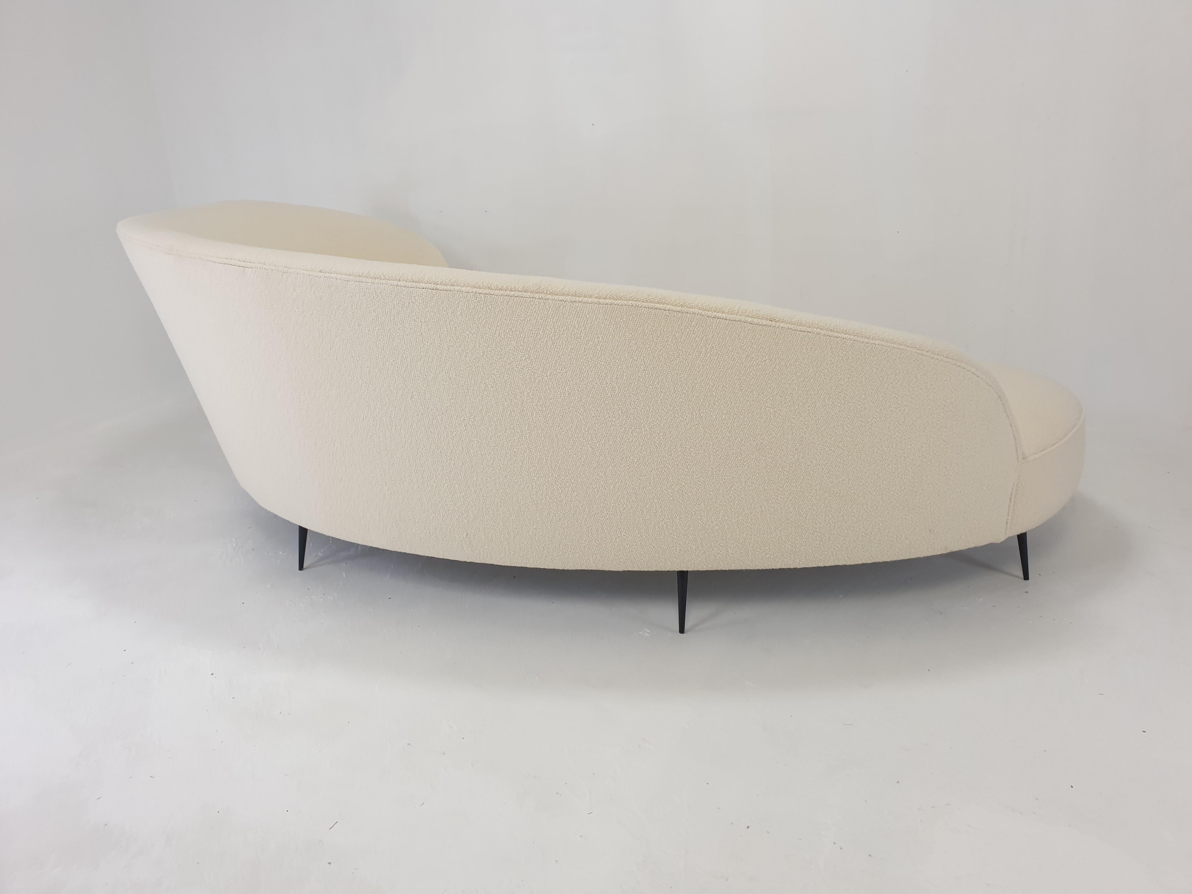 Curved Sofa by Frederico Munari Italy, 1960's For Sale 9
