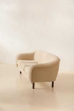 Canapé incurvé Joaquim Tenreiro, années 1960, milieu du siècle, Brésil