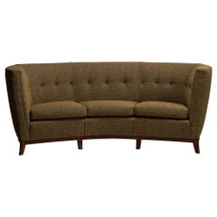 Vintage Curved Sofa in Wool Blend from Pierre Frey