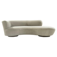 Curved Sofa by Vladimir Kagan in Alpaca Velvet