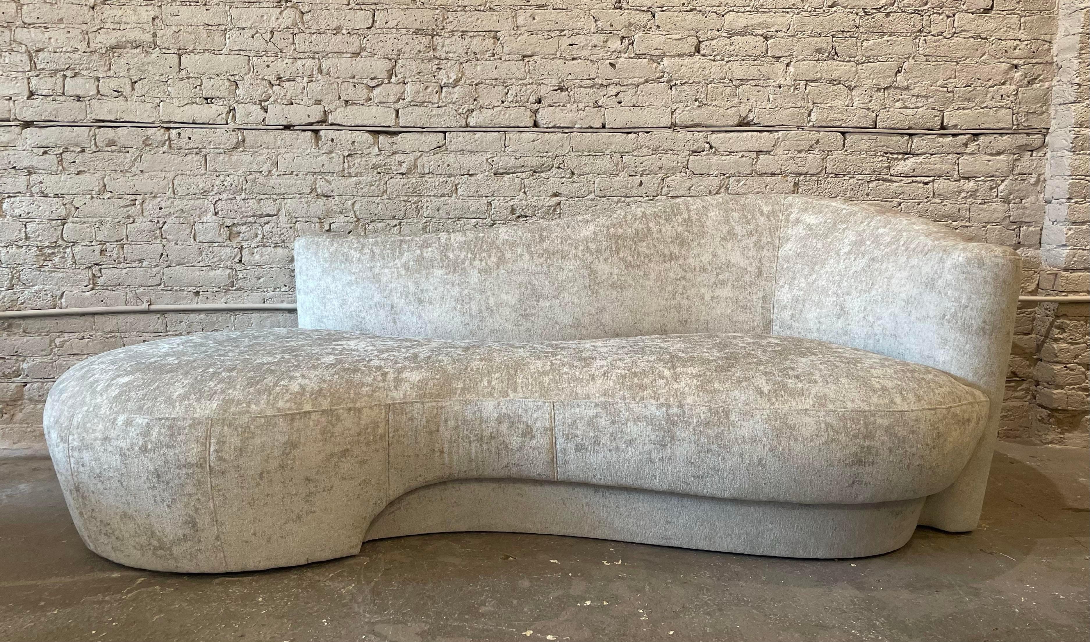 Sofá Chaise Curvo, años 80 en venta 3