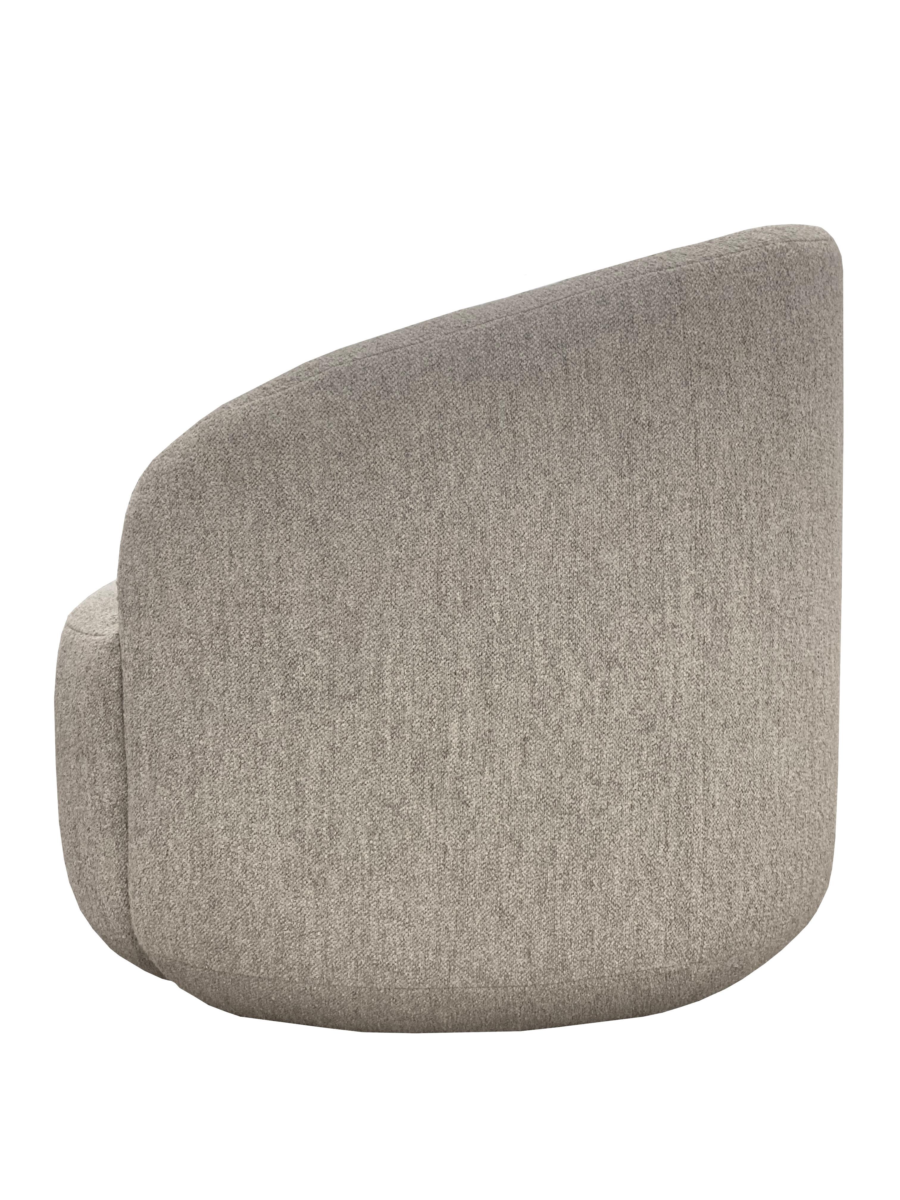 Italian Curved Sofa 'Cottonflower' in Quinoa Fabric by Kabinet For Sale