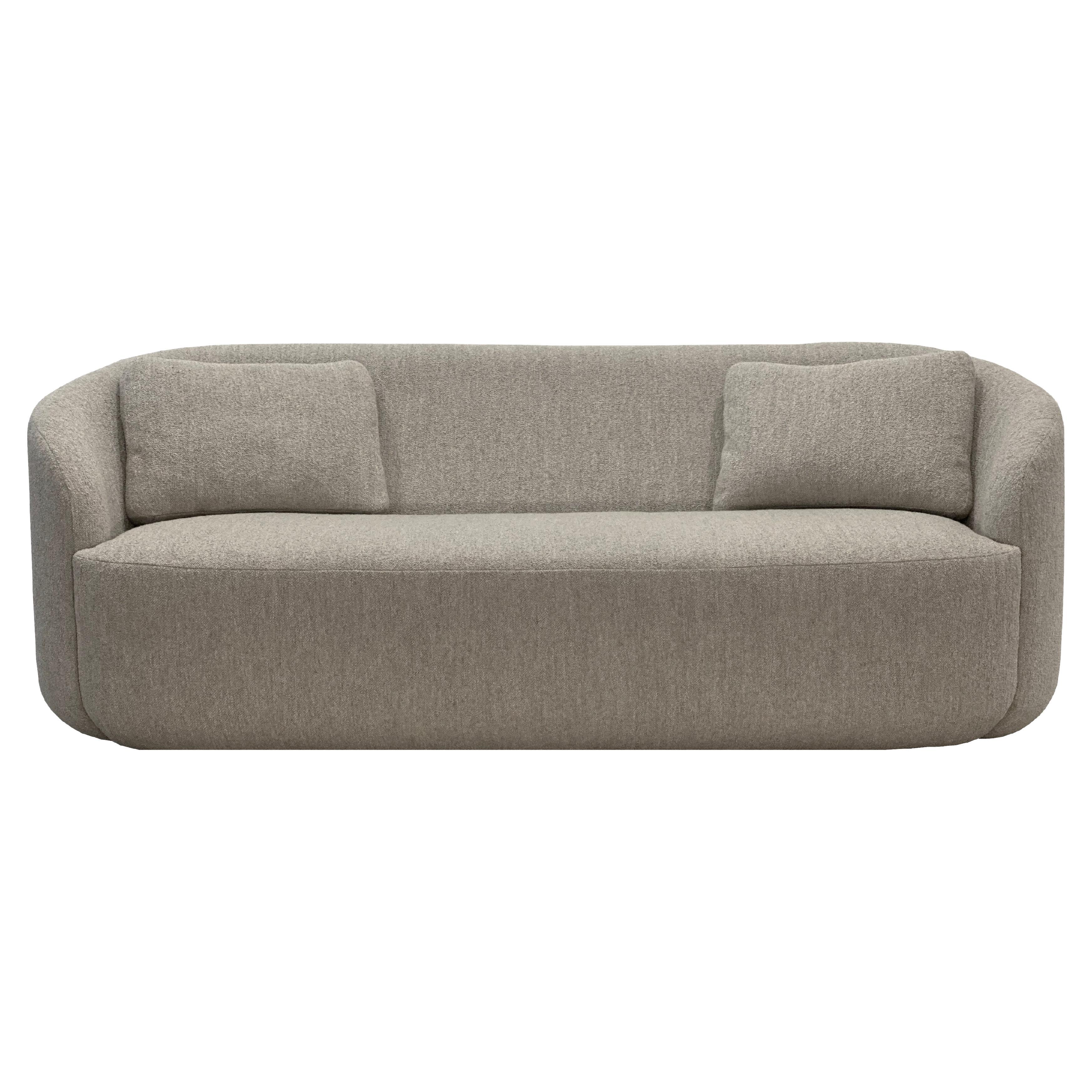 Curved Sofa 'Cottonflower' in Quinoa Fabric by Kabinet