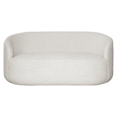 Gebogenes Sofa „Cottonflower“ aus weißem Stoff von Kabinet