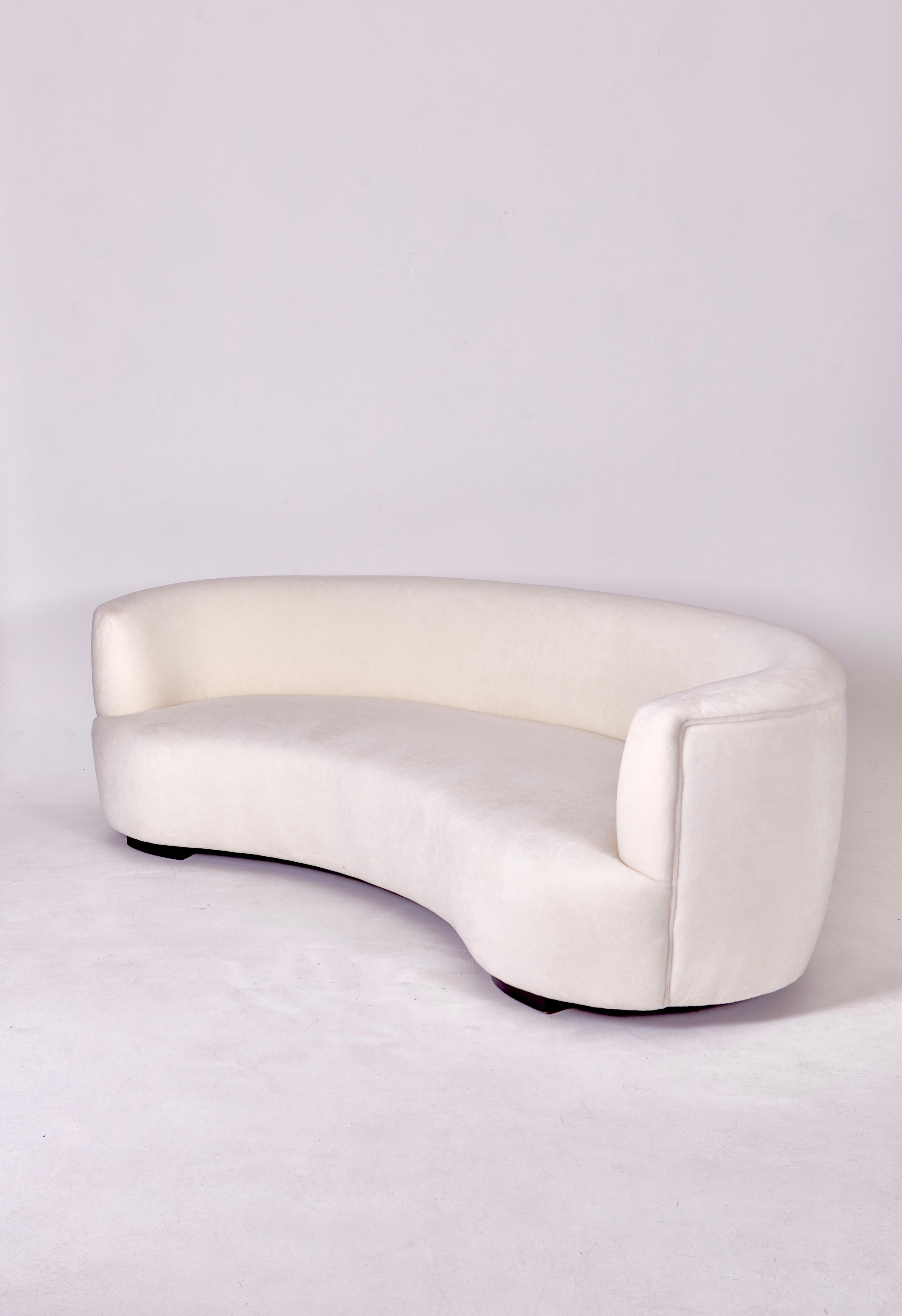 Scandinavian Modern Curved sofa design 1950s
