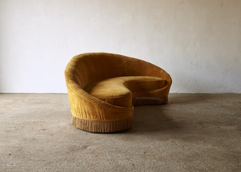 20th Century Curved Sofa, Ico Parisi / Federico Munari, Italy, 1950 For Sale
