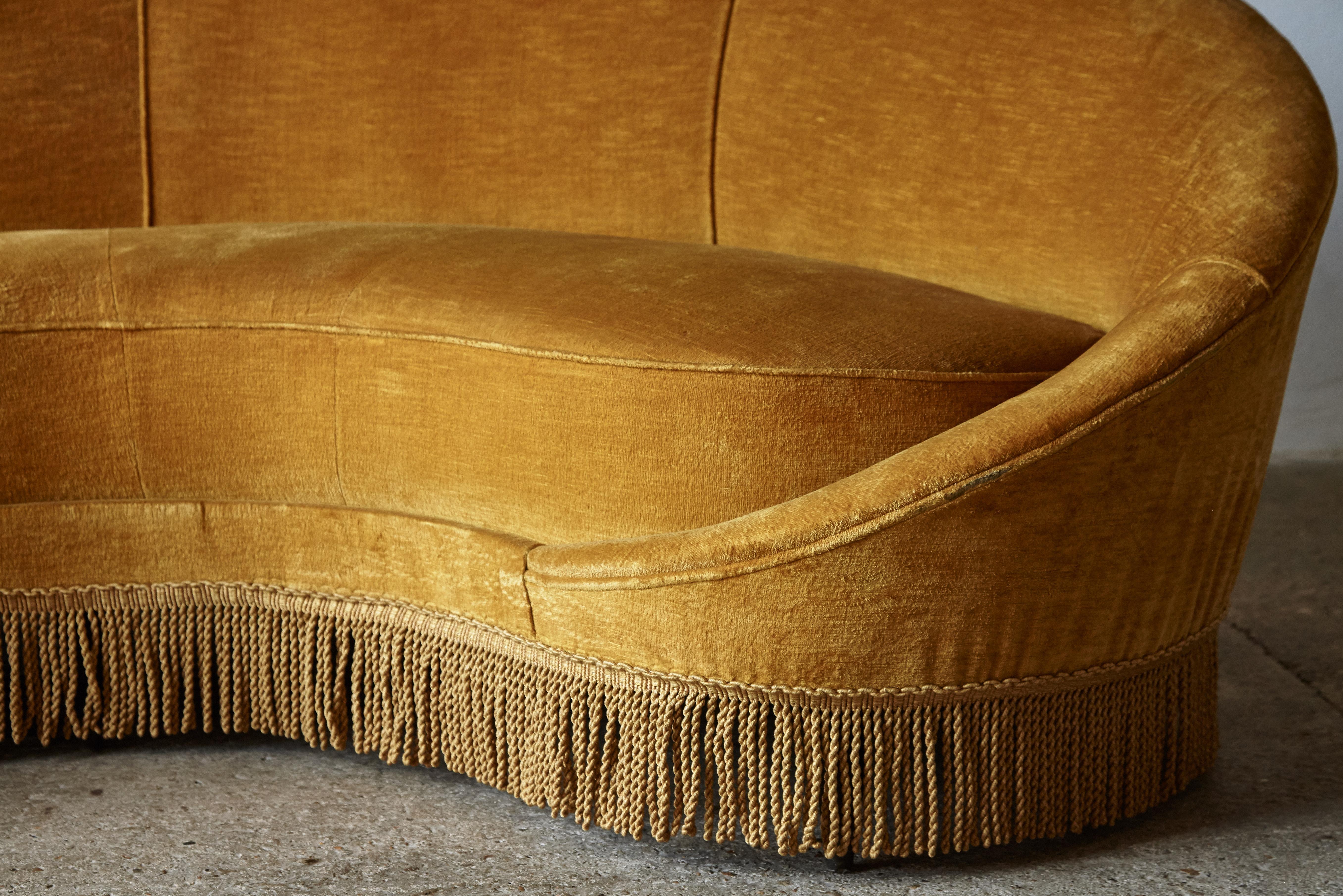 20th Century Curved Sofa, Ico Parisi / Federico Munari, Italy, 1950 For Sale