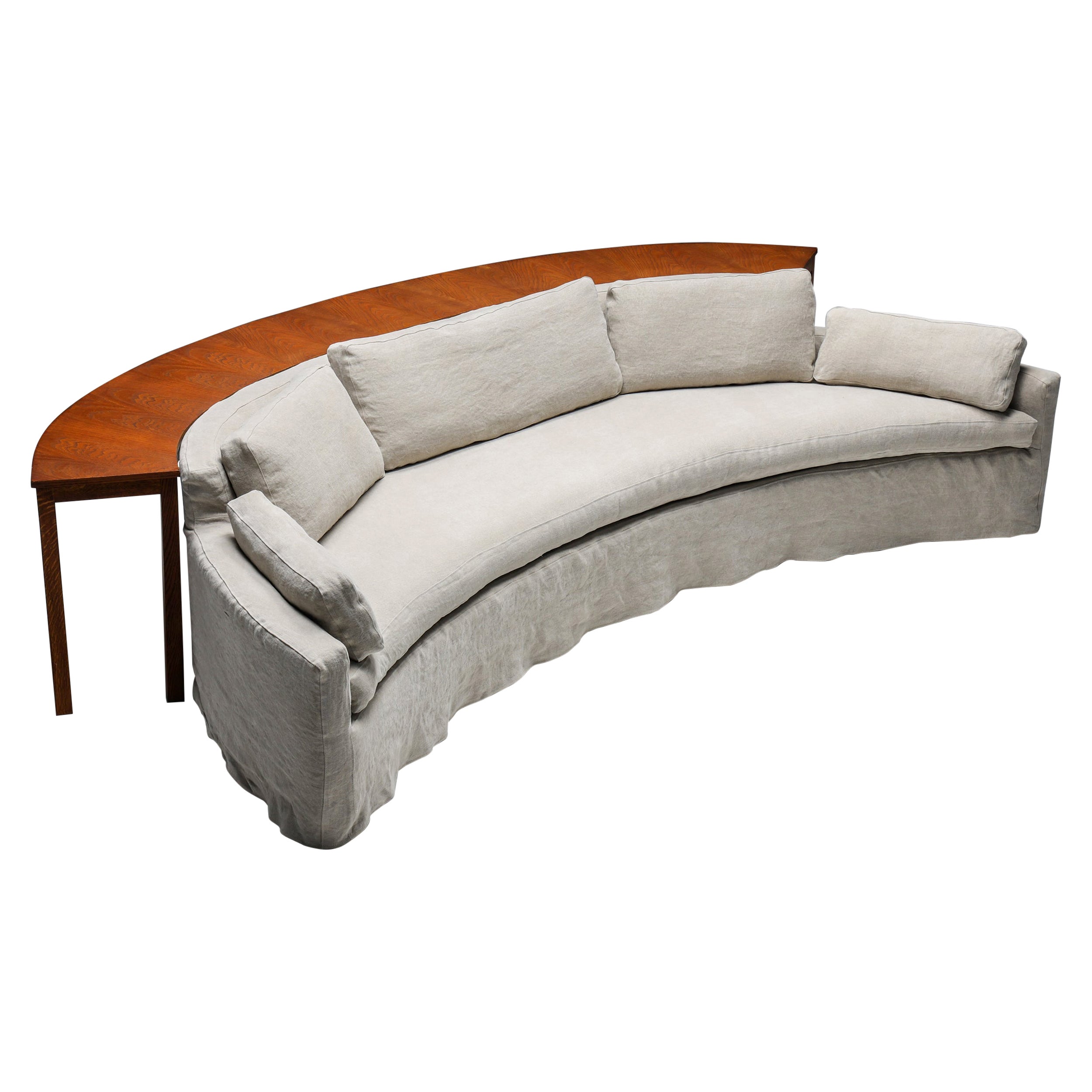 Divano curvo nello stile di Adrian Pearsall, di Baker Furniture, USA, anni '50