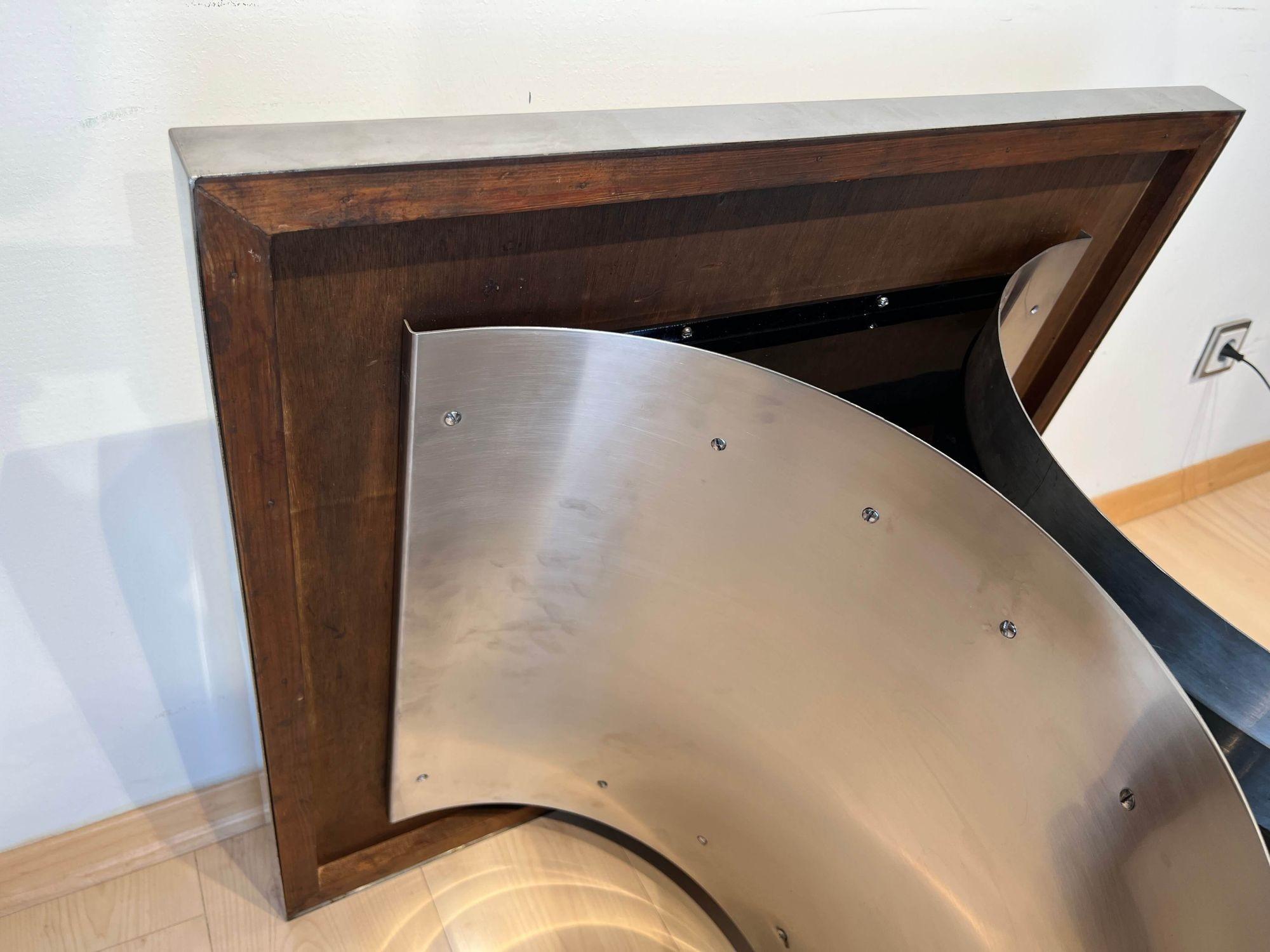 Curved Sofa Table, Stainless Steel, France, 1970 For Sale 7