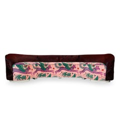Curved Slope-Arm Sofa with Contrast Welt Detail, Customizable