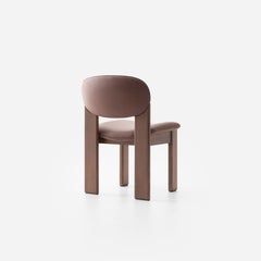 Sedia da pranzo in legno massiccio curvato in ecopelle - Archipen di NOOM