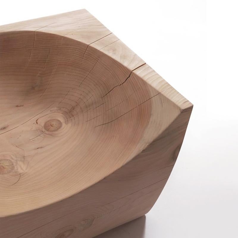curved wood stool