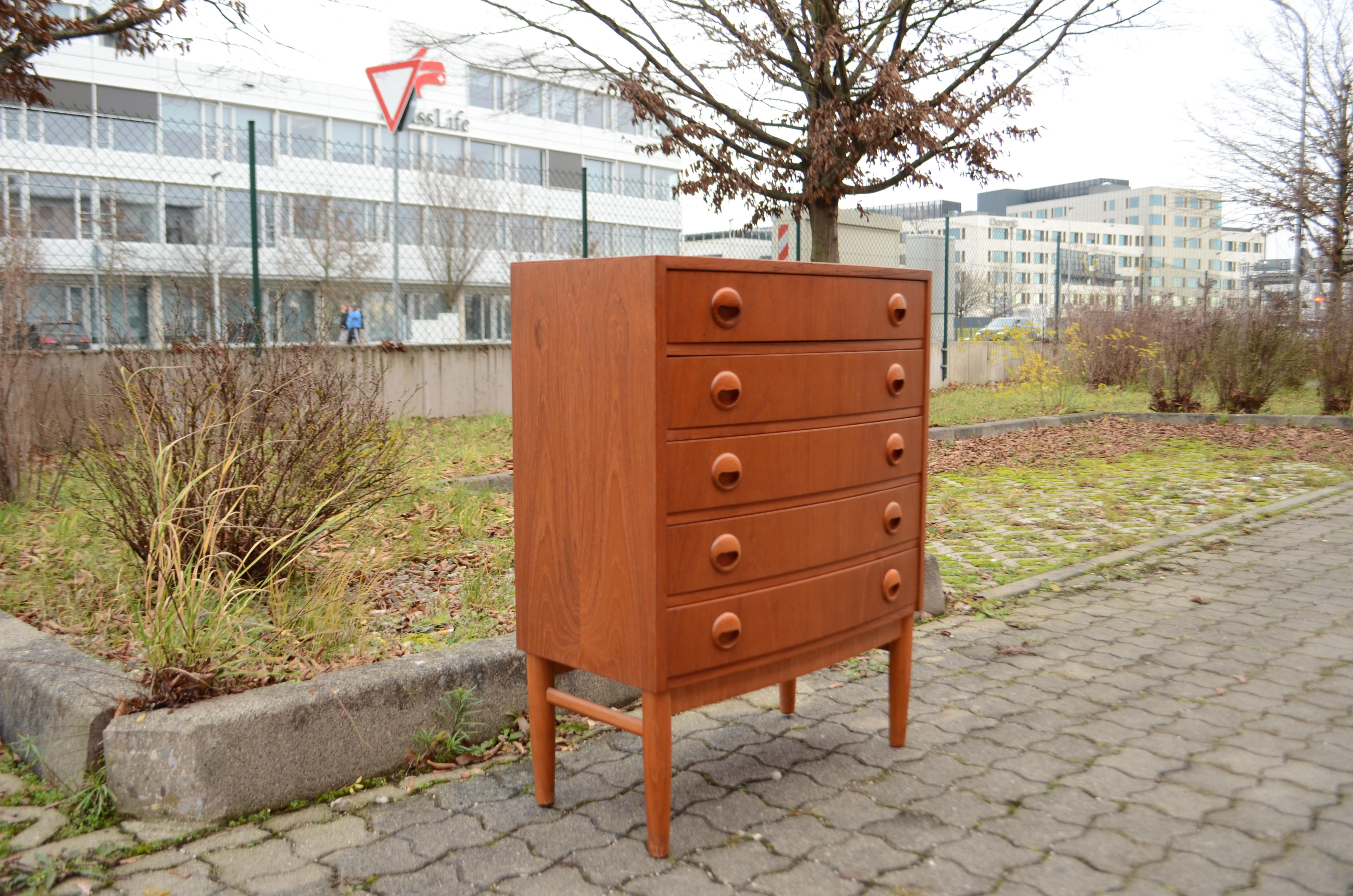 Cassettiera in teak curvato di Kai Kristiansen in vendita 6